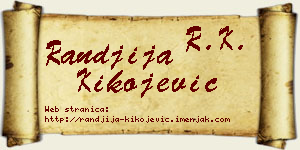 Ranđija Kikojević vizit kartica